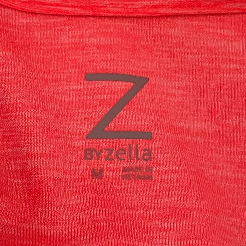 Zella Women's Size Medium Orange  1/4 Zip Long Sleeve Athletic Top - Picture 6 of 7
